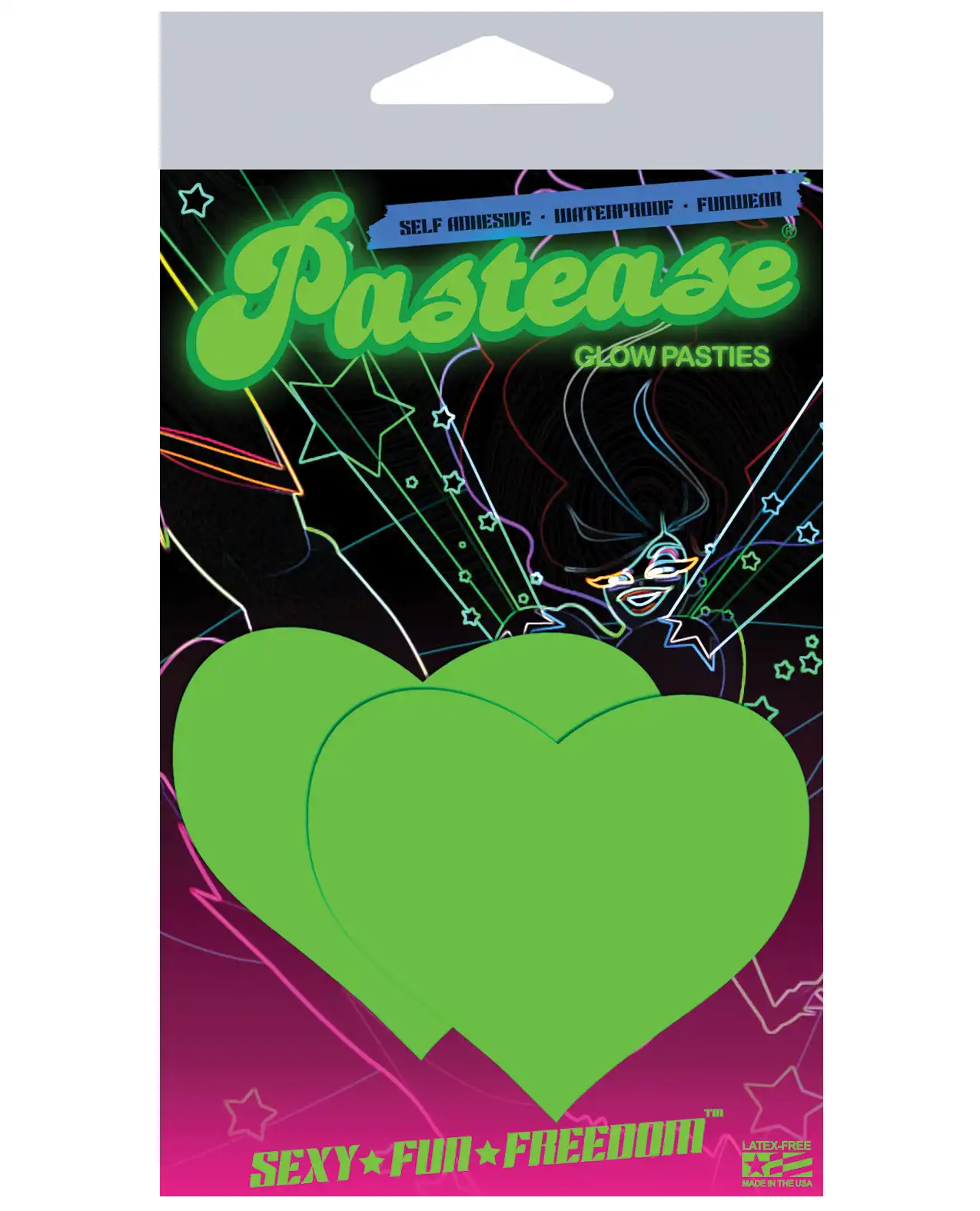 Pastease Premium Heart - Glow in the Dark Green 