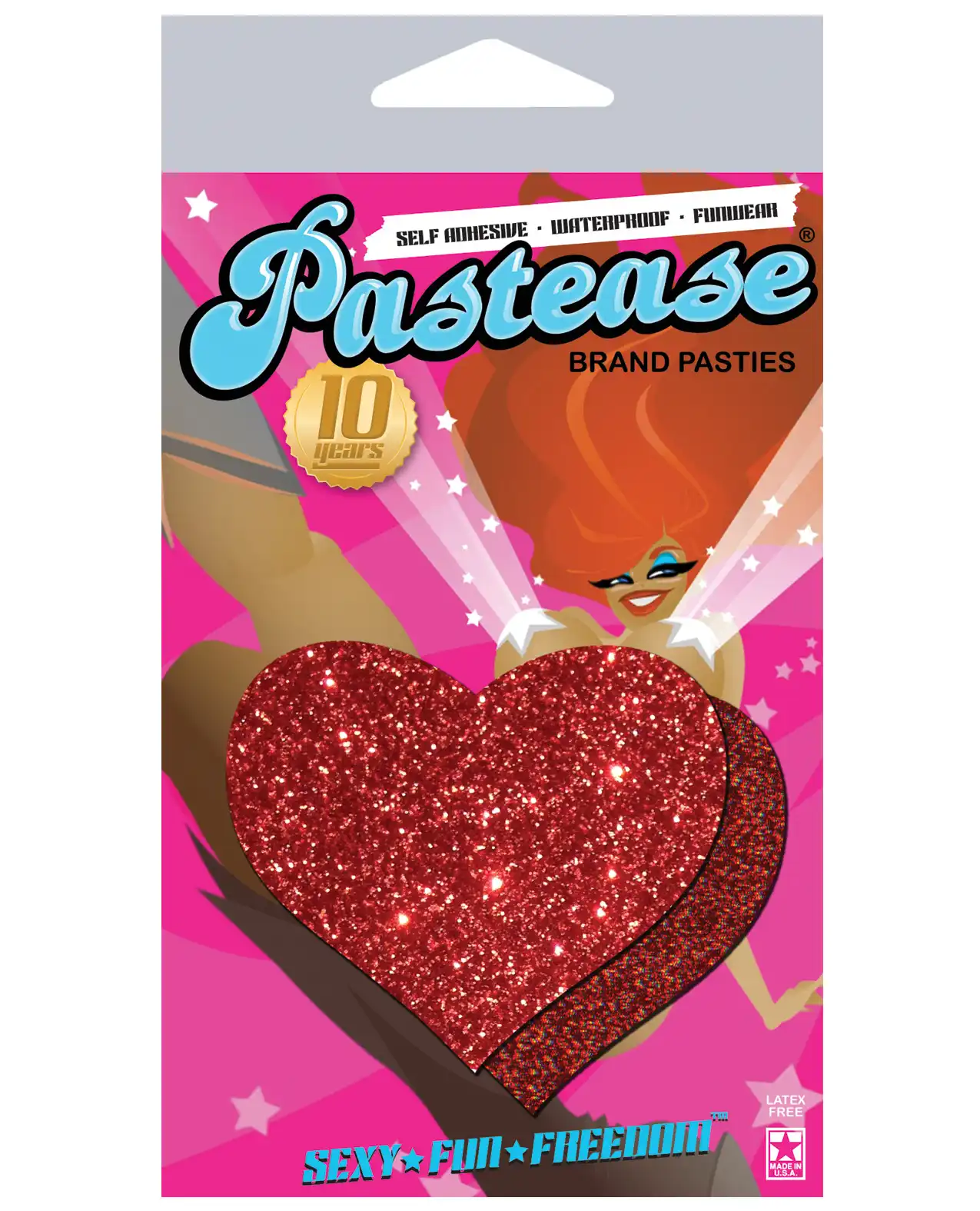 Pastease Premium Glitter Heart -  Red 