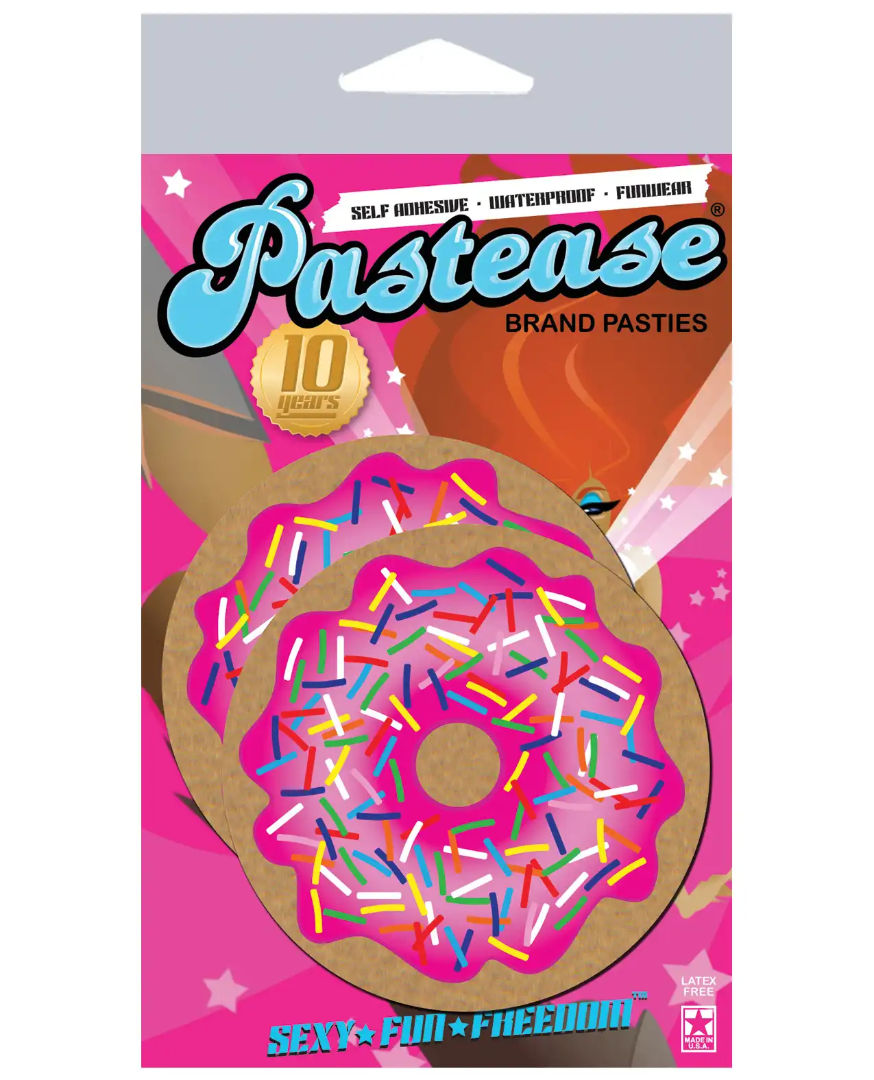 Pastease Premium Donut w/Sprinkles - Pink 