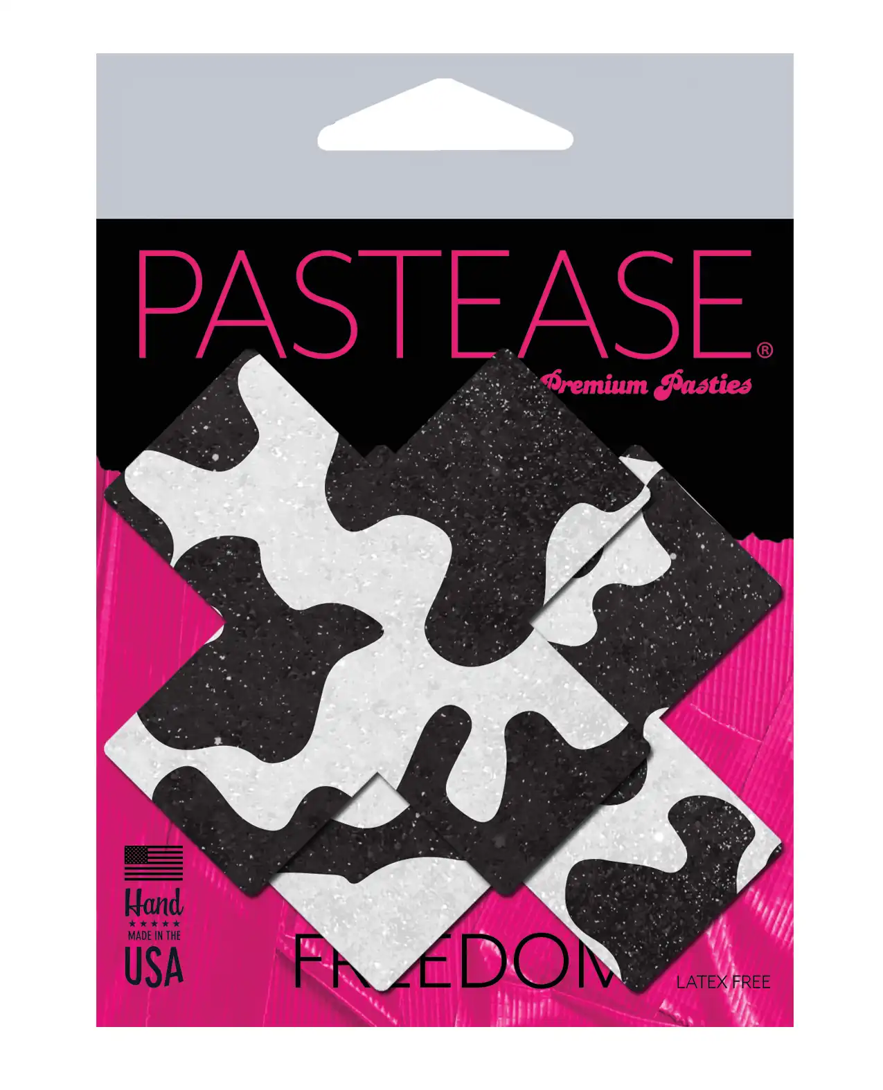 Pastease Premium Plus X Cow Print Cross - Black/White 