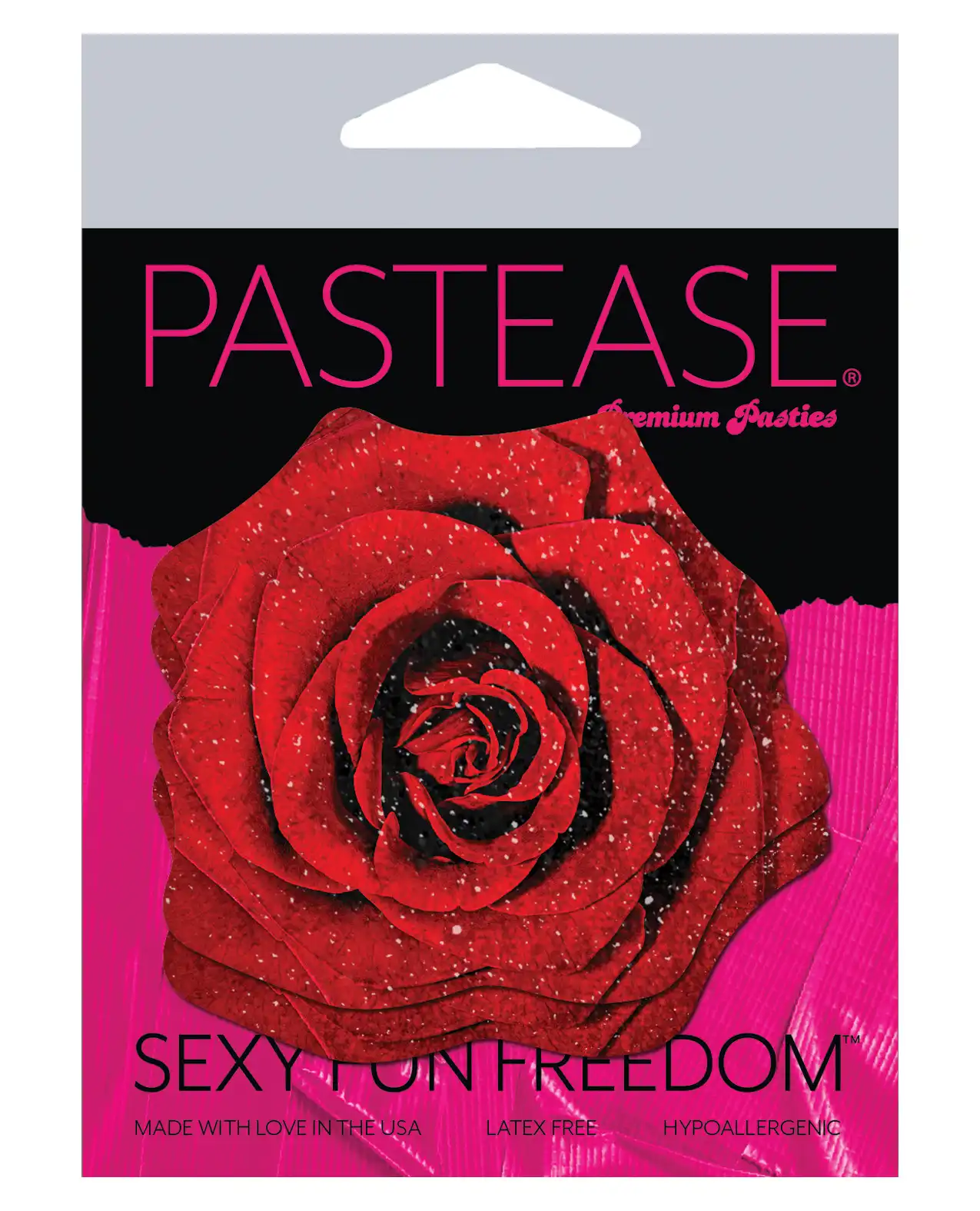 Pastease Premium Glitter Velvet Blooming Rose - Red 