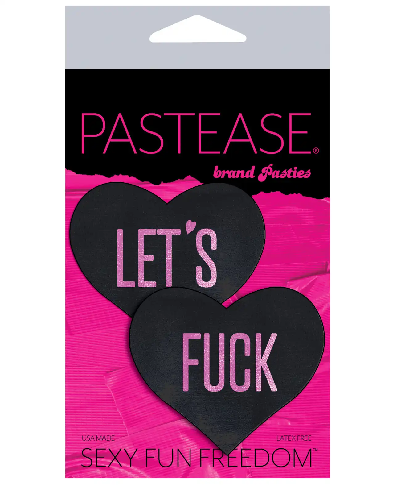 Pastease Premium Let's Fuck Hearts - Black 