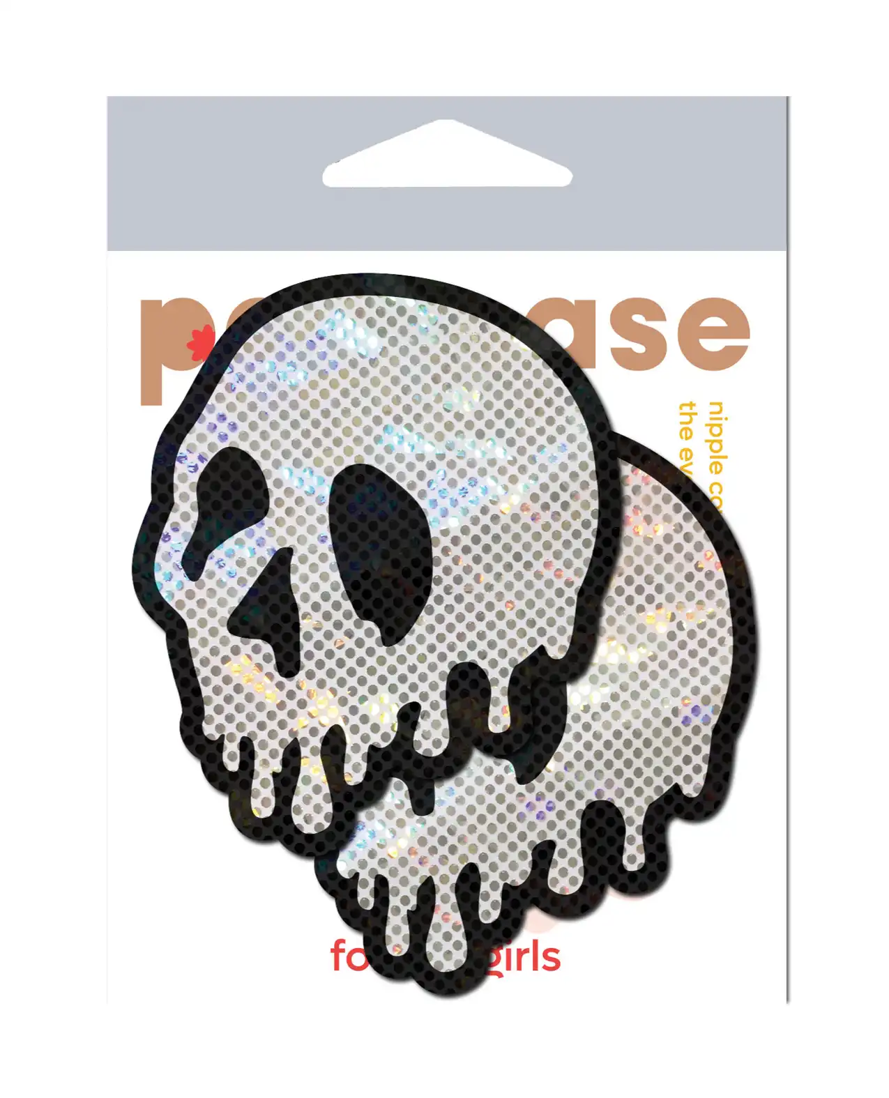 Pastease Shattered Glass Drip Skull - White/Black 