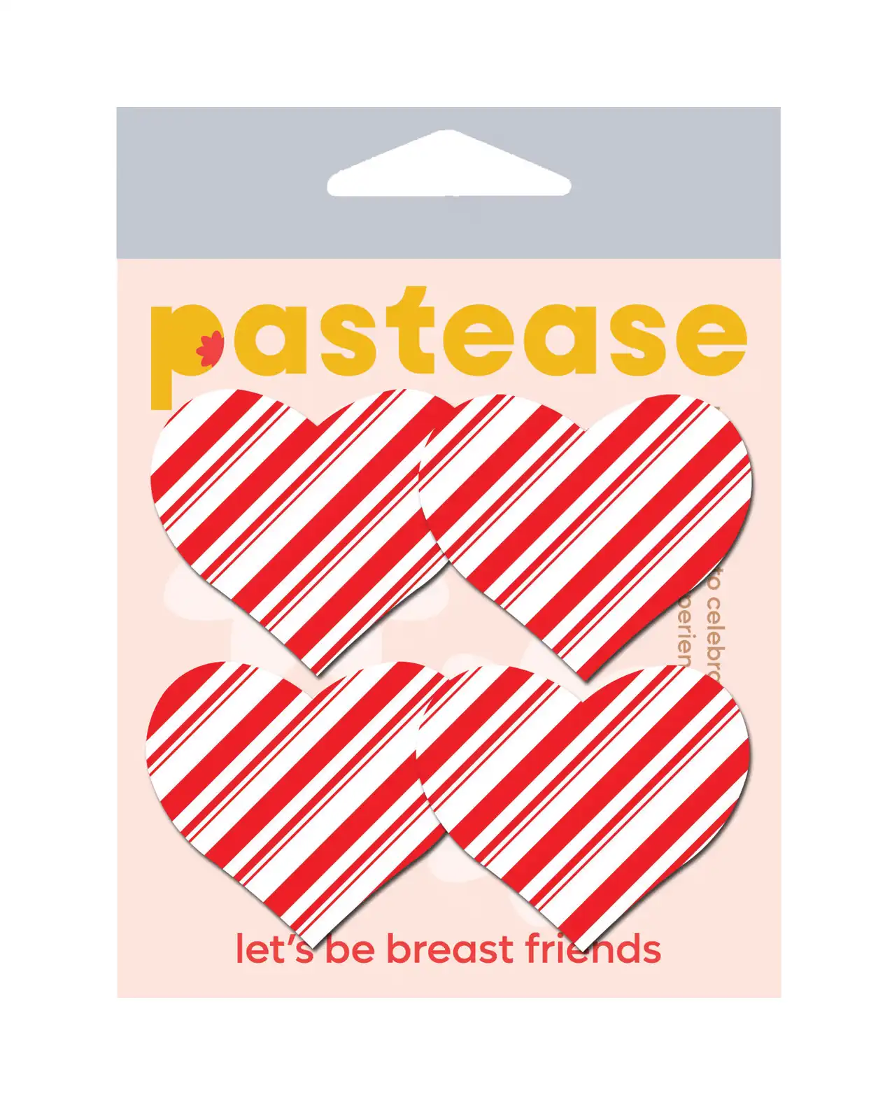 Pastease Premium Holiday Petites Candy Cane Heart - Red/White 