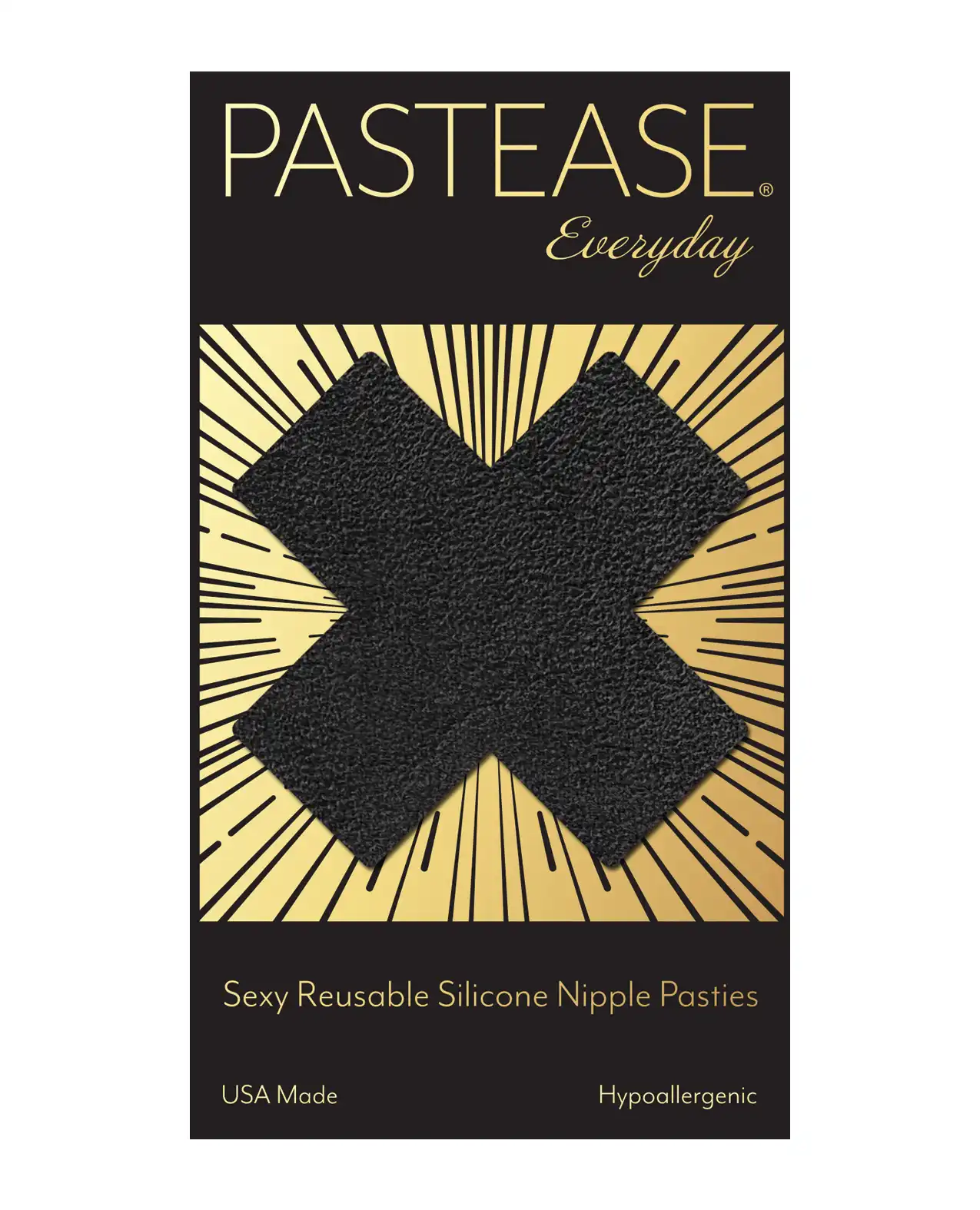 Pastease Reusable Luxury Suede Cross - Black 