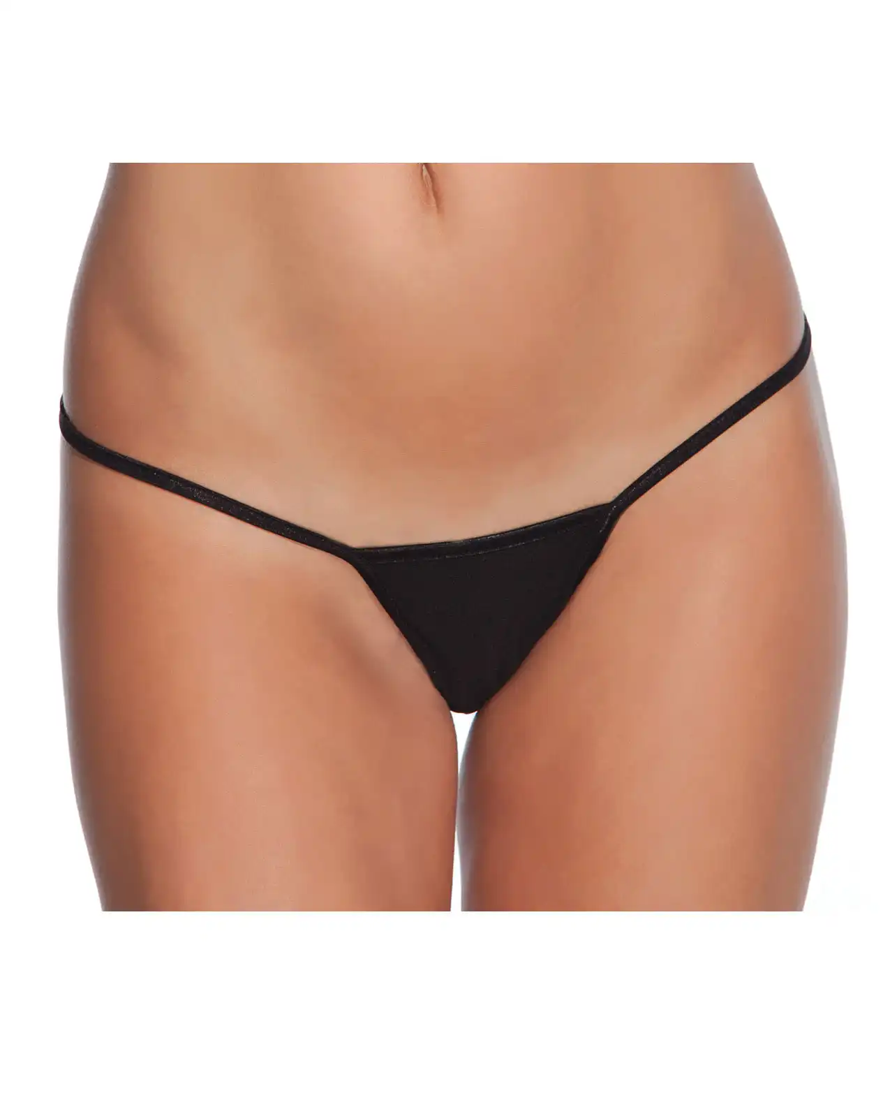 Low Rise Lycra G-String Black 