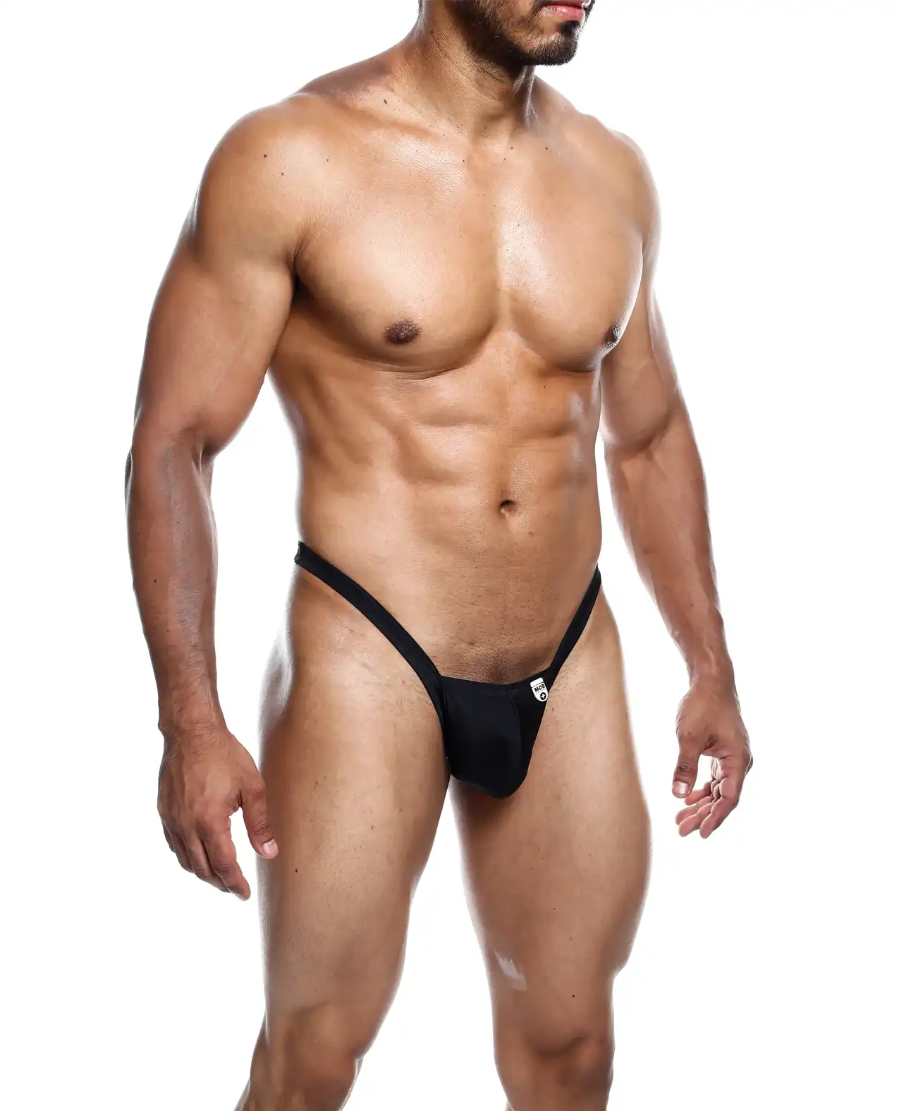 Male Basics Y Buns Thong Black 