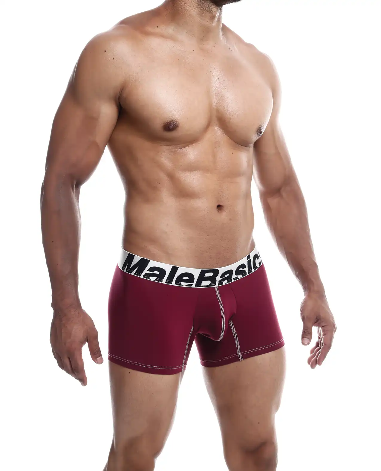 Male Basics Performance Boxer Burgundy 