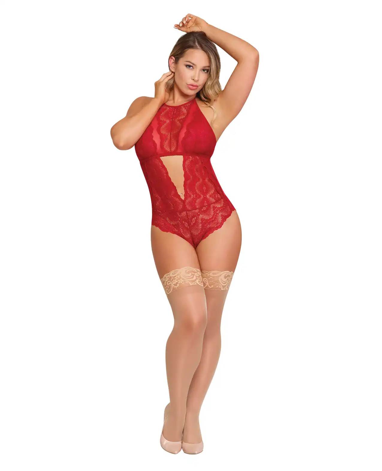 Sugar & Spice Teddy w/Snap Crotch Red 