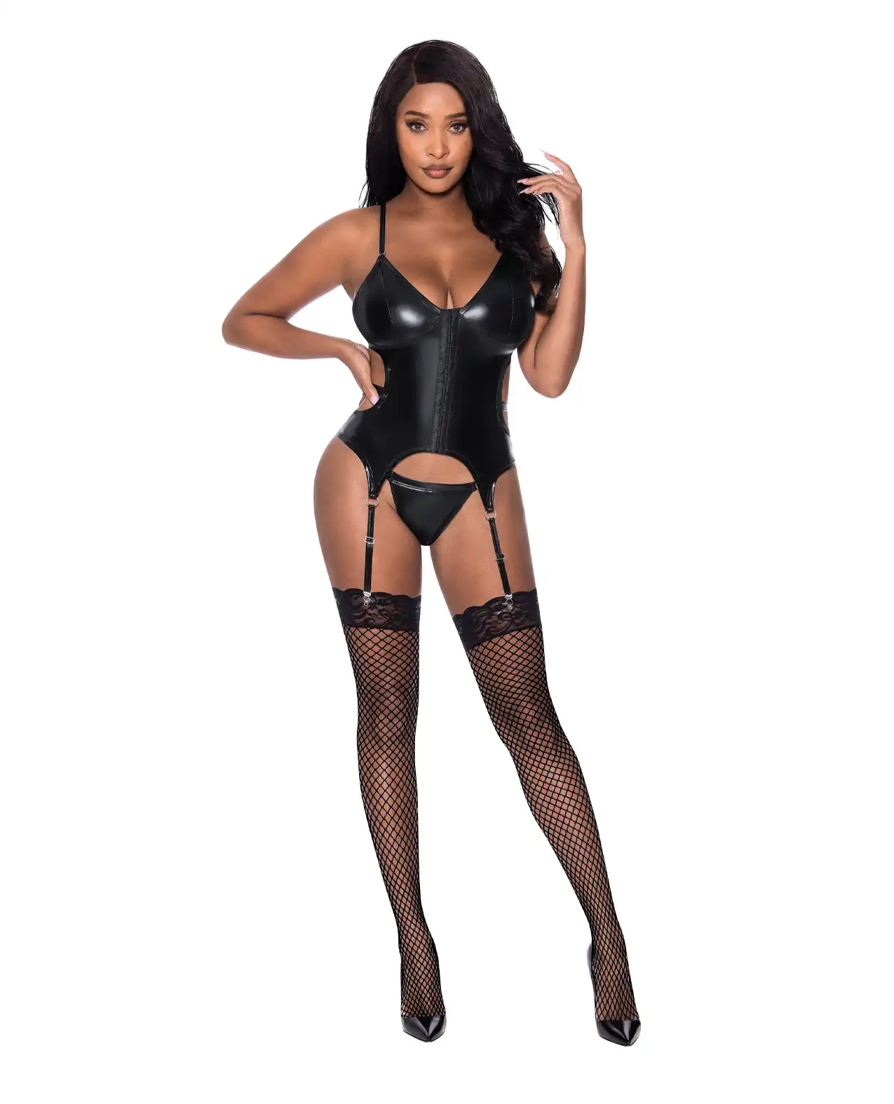 Club Candy Basque & Cheeky Panty Black 