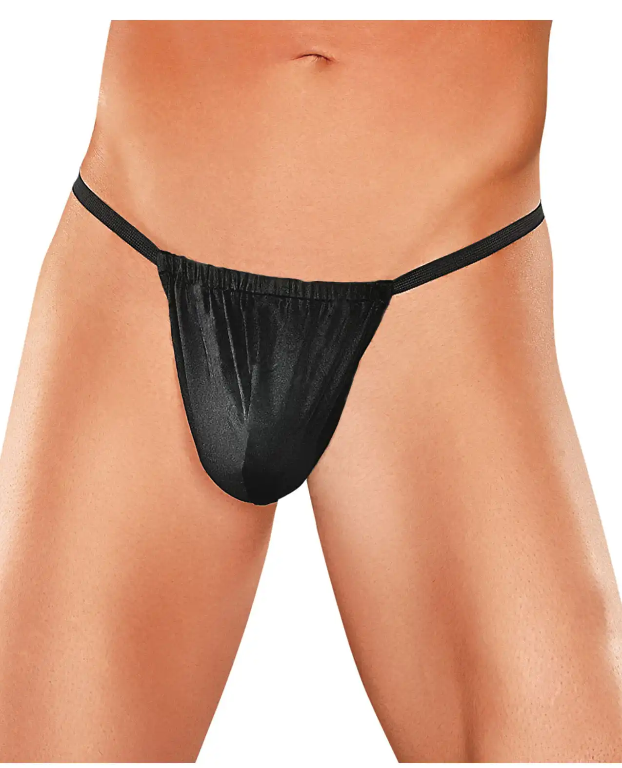 Male Power Nylon Lycra Pouch Thong Black 