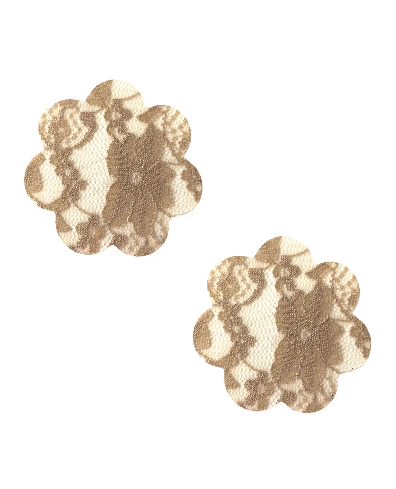 Neva Nude Lace Petal Flower Pasties - Nude 